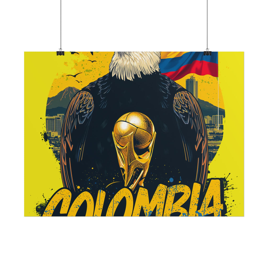 Colombia Soccer Poster 2026 World Cup Los Cafeteros Wall Art Football Print