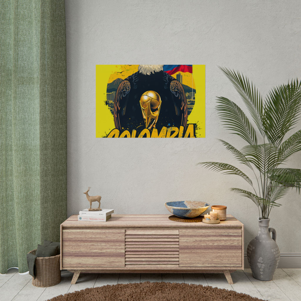 Colombia Soccer Poster 2026 World Cup Los Cafeteros Wall Art Football Print