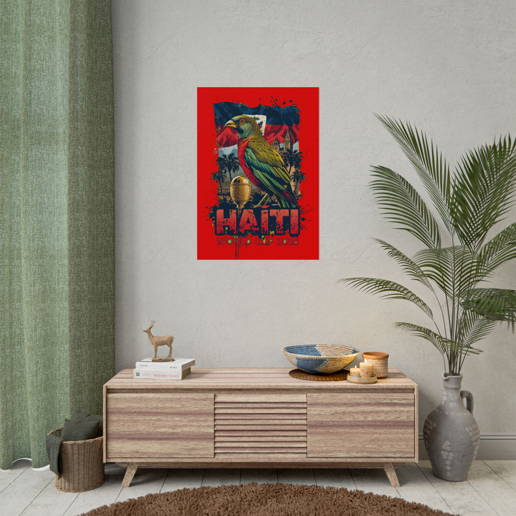 Haiti Soccer Poster 2026 World Cup Les Grenadiers Wall Art Football Print