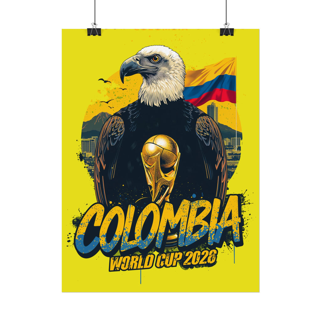 Colombia Soccer Poster 2026 World Cup Los Cafeteros Wall Art Football Print