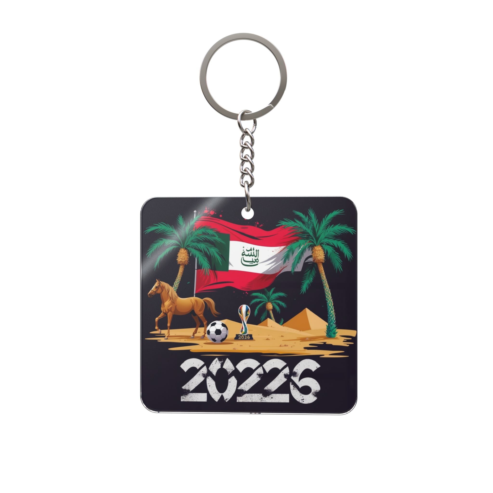 World Cup 2026 Saudi Arabia Keychain Football Fan Gift Soccer Key Ring
