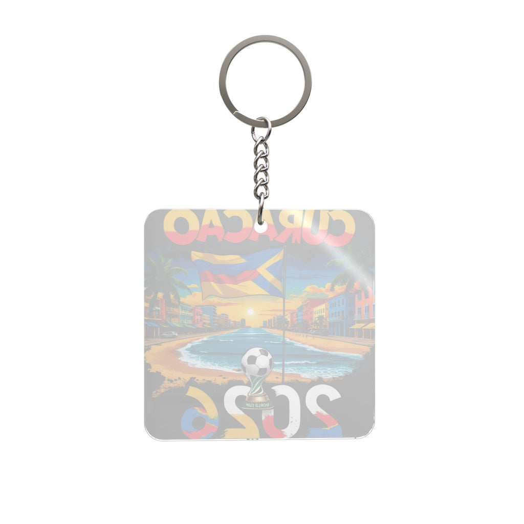 World Cup 2026 Curacao Keychain Football Fan Gift Soccer Key Ring