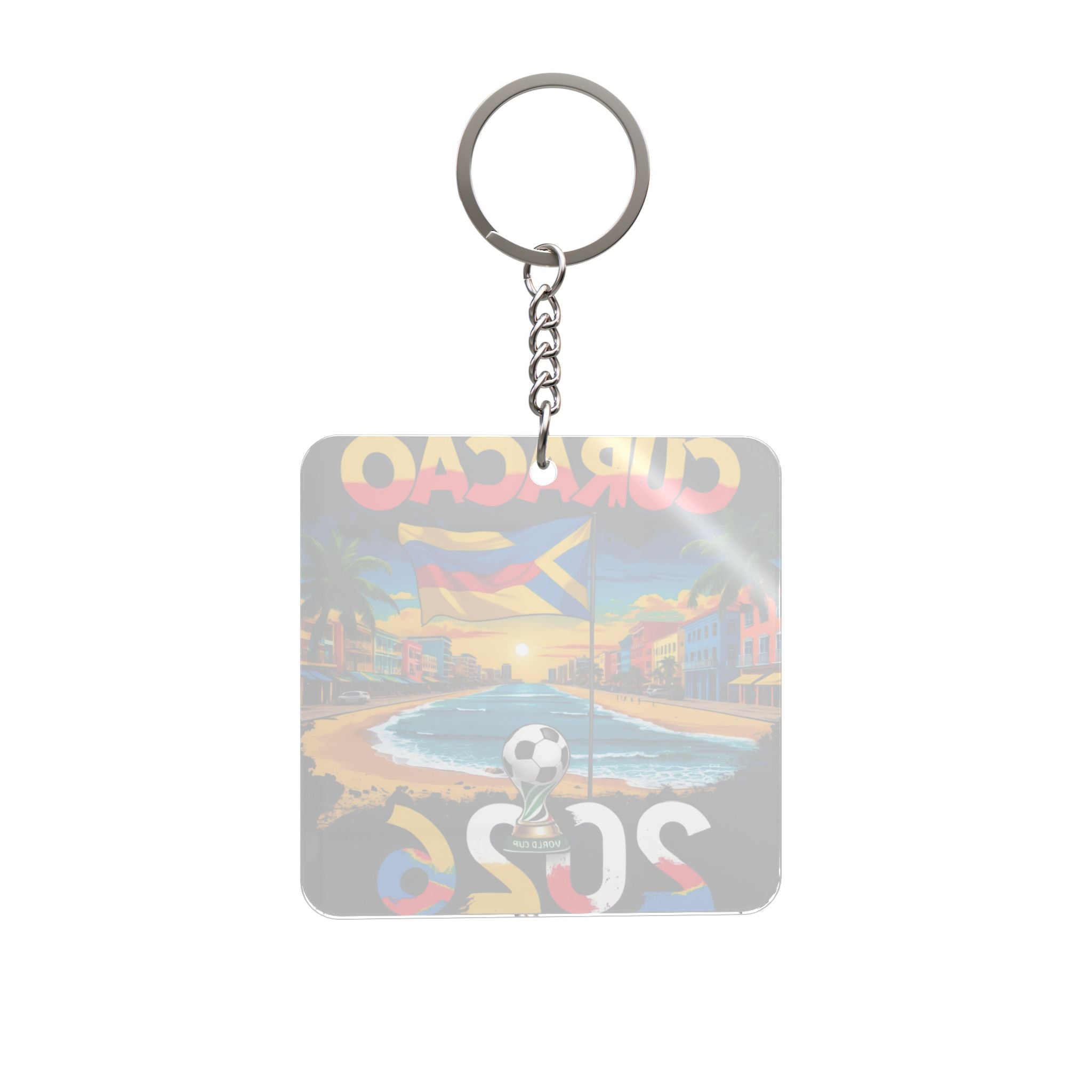World Cup 2026 Curacao Keychain Football Fan Gift Soccer Key Ring