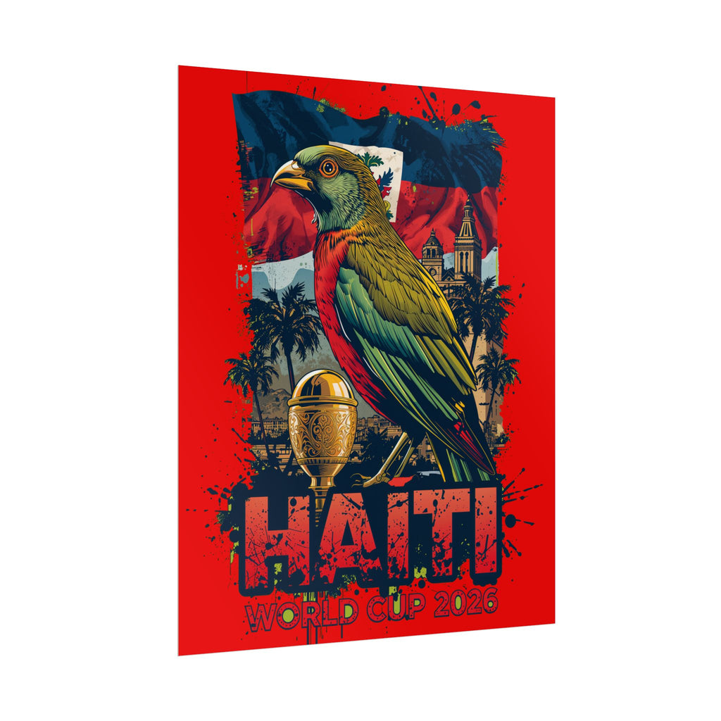 Haiti Soccer Poster 2026 World Cup Les Grenadiers Wall Art Football Print