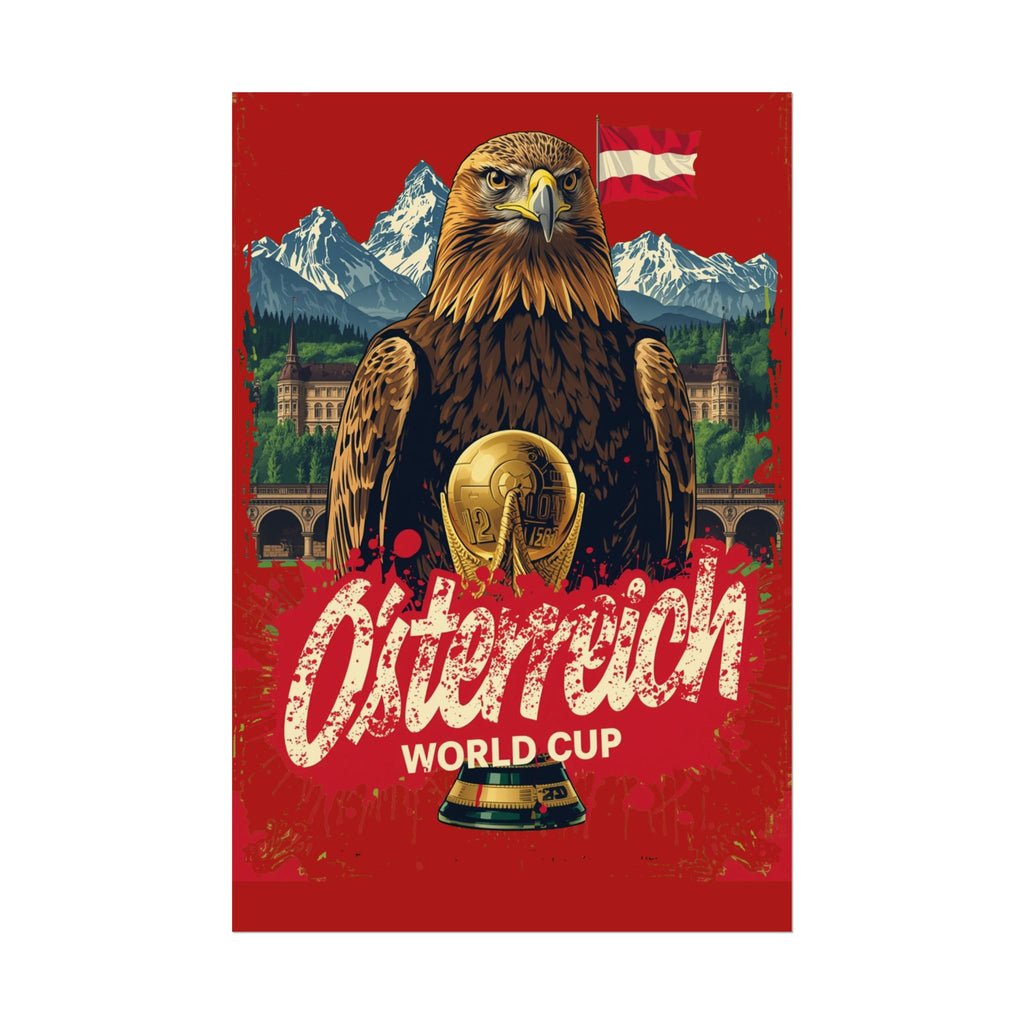 Rolled Poster — Österreich World Cup Eagle Vintage Travel Art