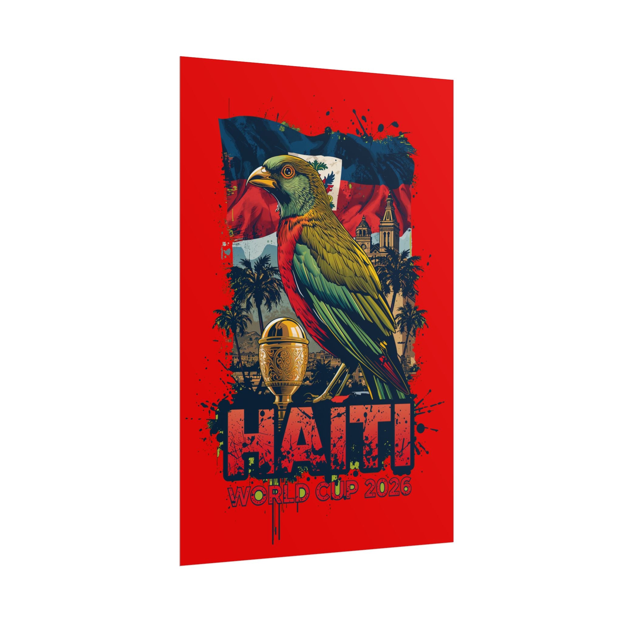 Haiti Soccer Poster 2026 World Cup Les Grenadiers Wall Art Football Print