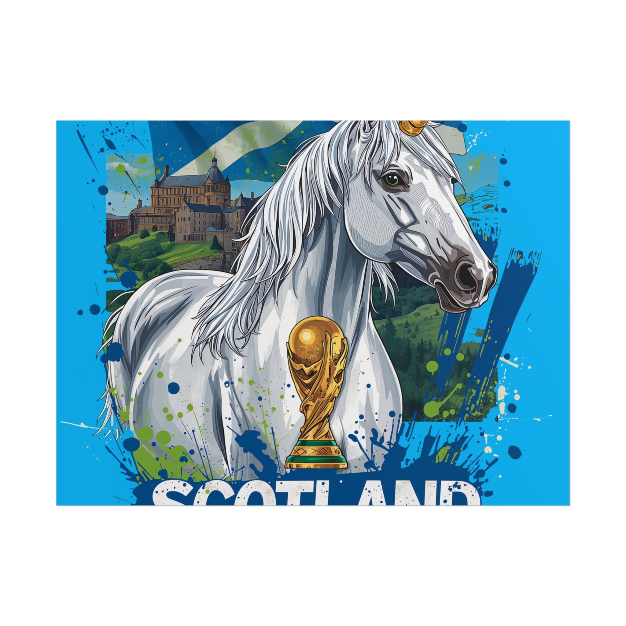 Scotland Soccer Poster 2026 World Cup Tartan Army Wall Art Football Print