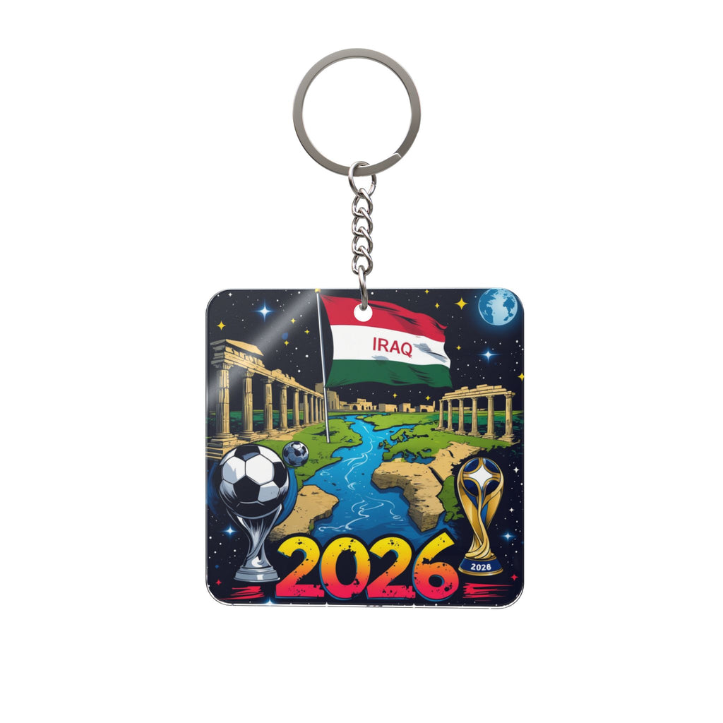 World Cup 2026 Iraq Keychain Football Fan Gift Soccer Key Ring