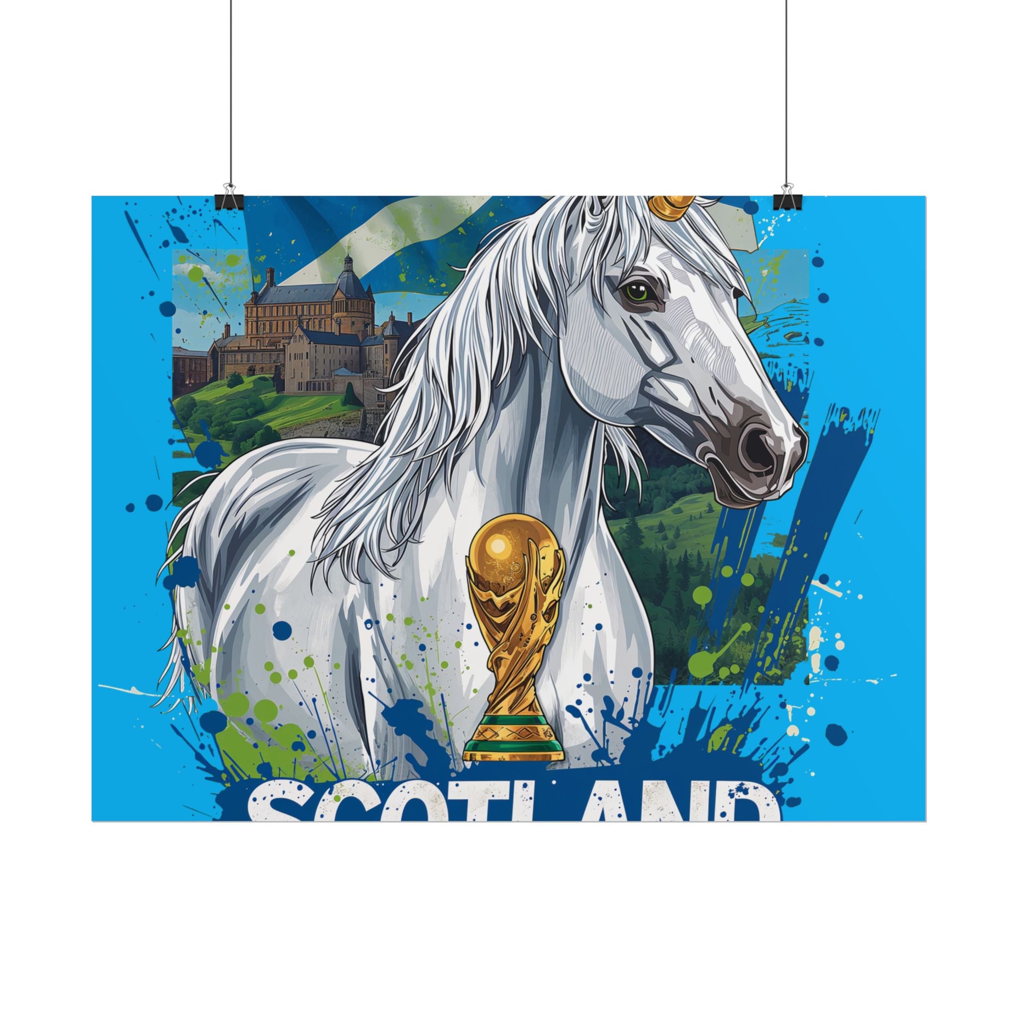 Scotland Soccer Poster 2026 World Cup Tartan Army Wall Art Football Print