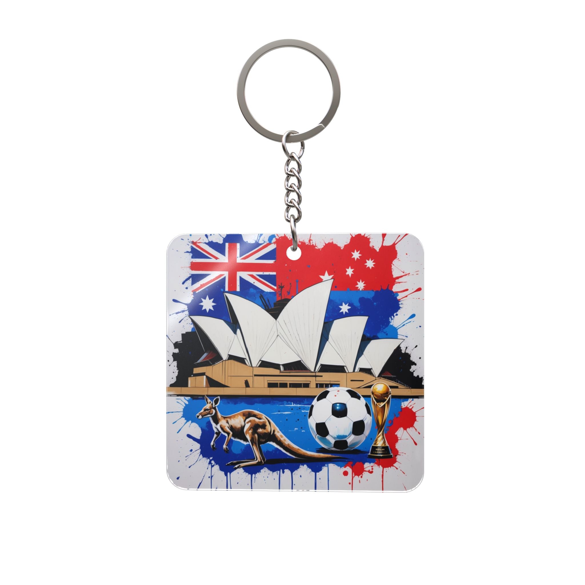 World Cup 2026 Australia Keychain Football Fan Gift Soccer Key Ring