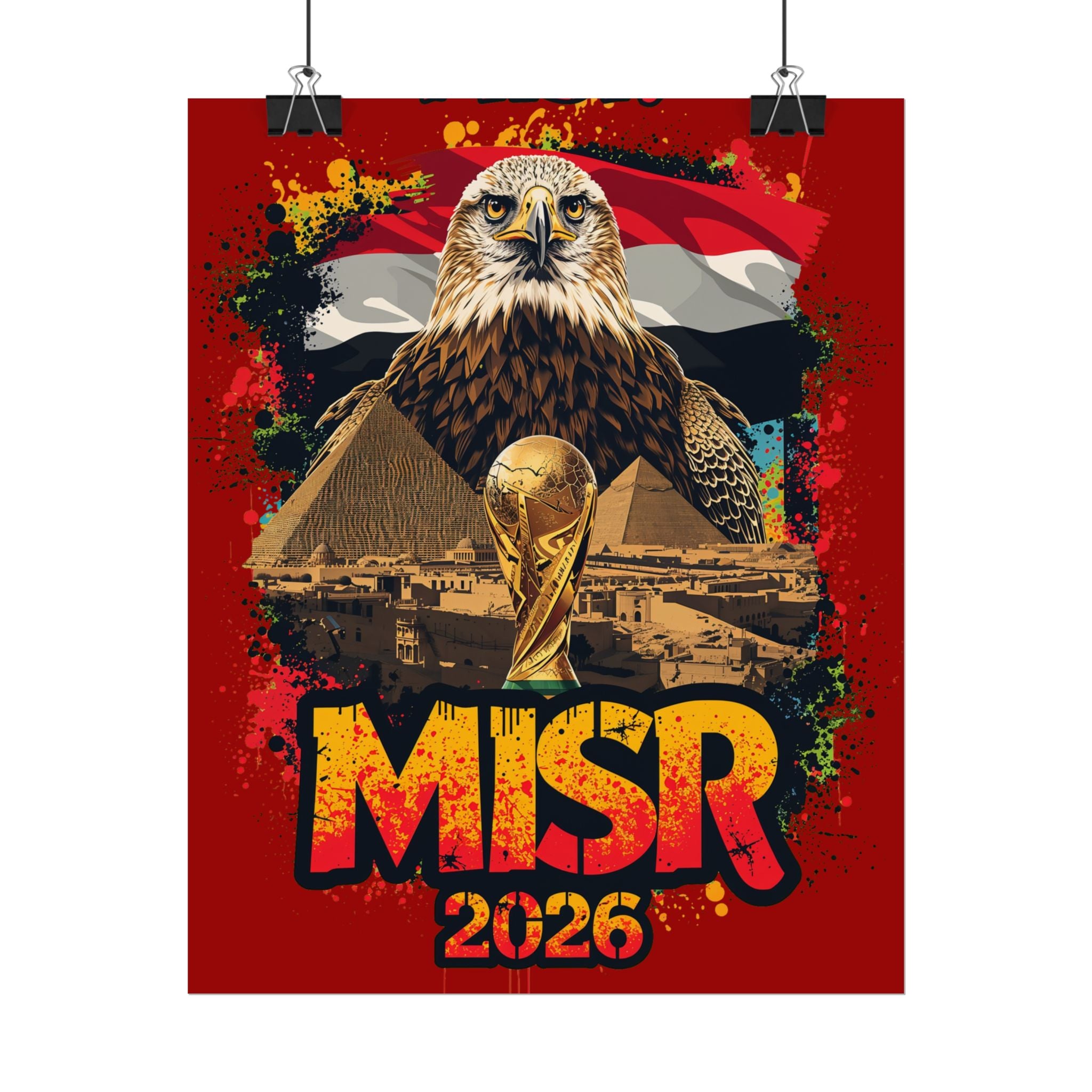 Egypt 2026 World Cup Poster - MISR Football Wall Art