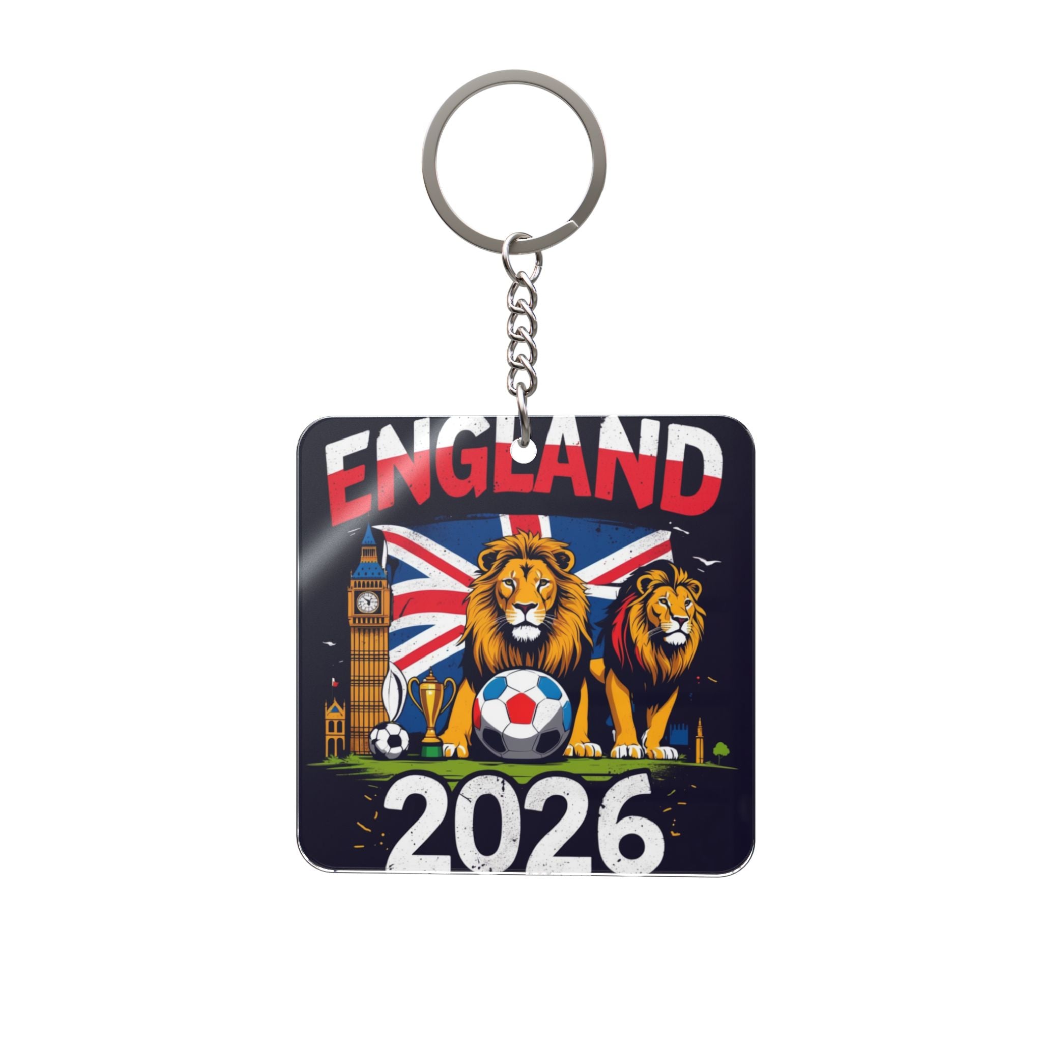 World Cup 2026 England Keychain Football Fan Gift Soccer Key Ring