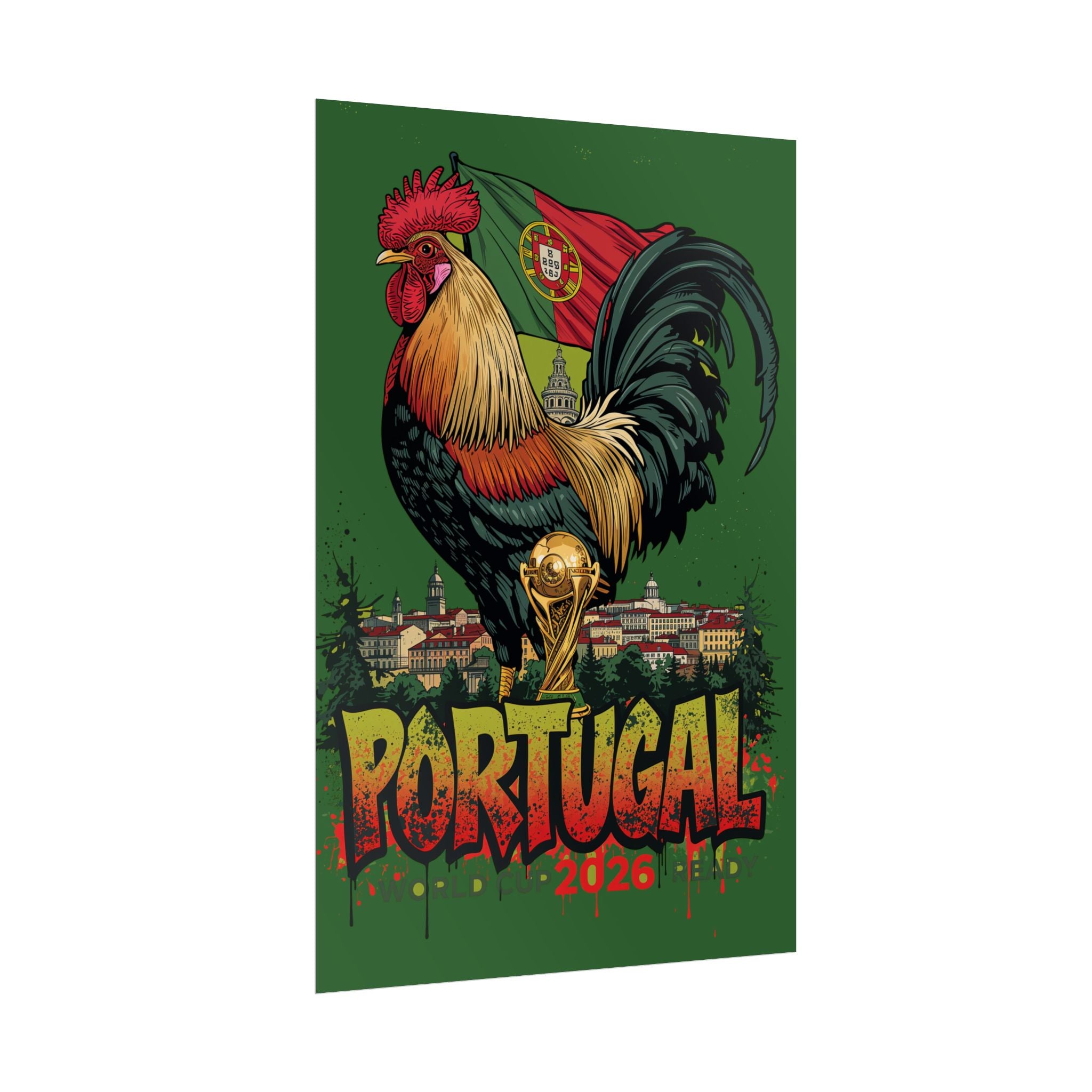 Portugal Rooster Poster — Vintage Galo de Barcelos Travel Print