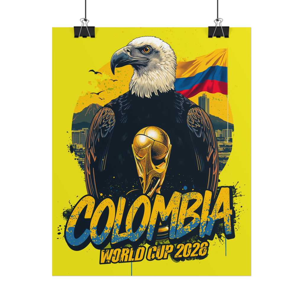 Colombia Soccer Poster 2026 World Cup Los Cafeteros Wall Art Football Print