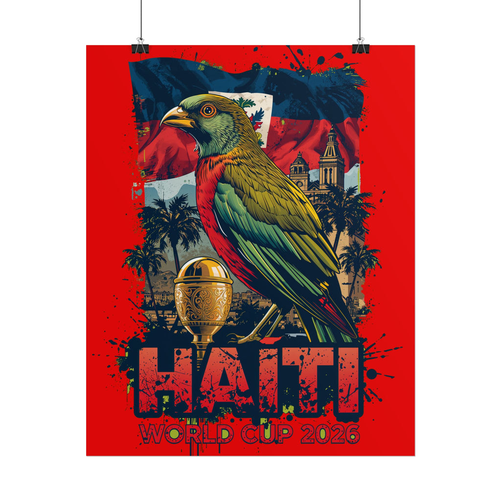 Haiti Soccer Poster 2026 World Cup Les Grenadiers Wall Art Football Print