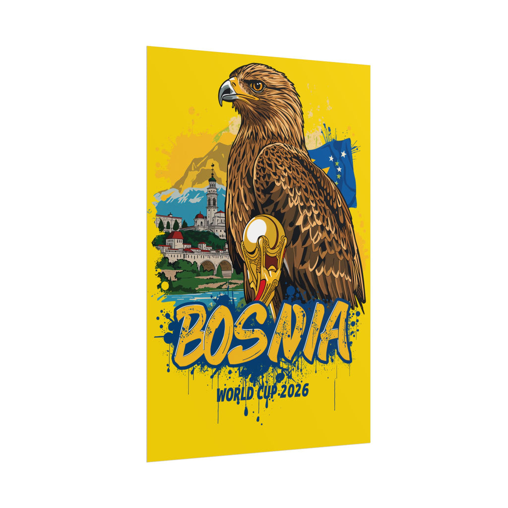 Bosnia World Cup 2026 Poster — Eagle & Flag Rolled Poster