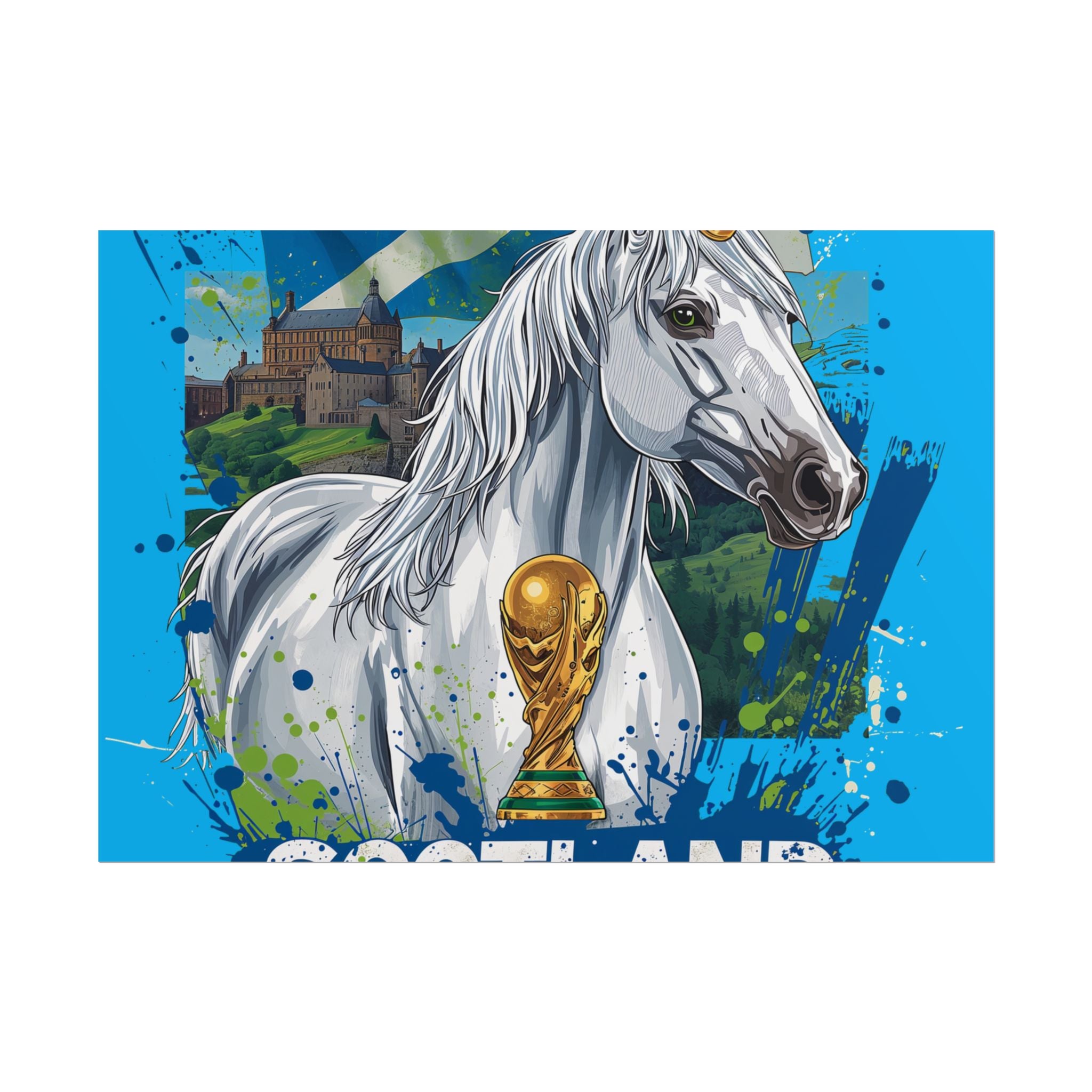 Scotland Soccer Poster 2026 World Cup Tartan Army Wall Art Football Print