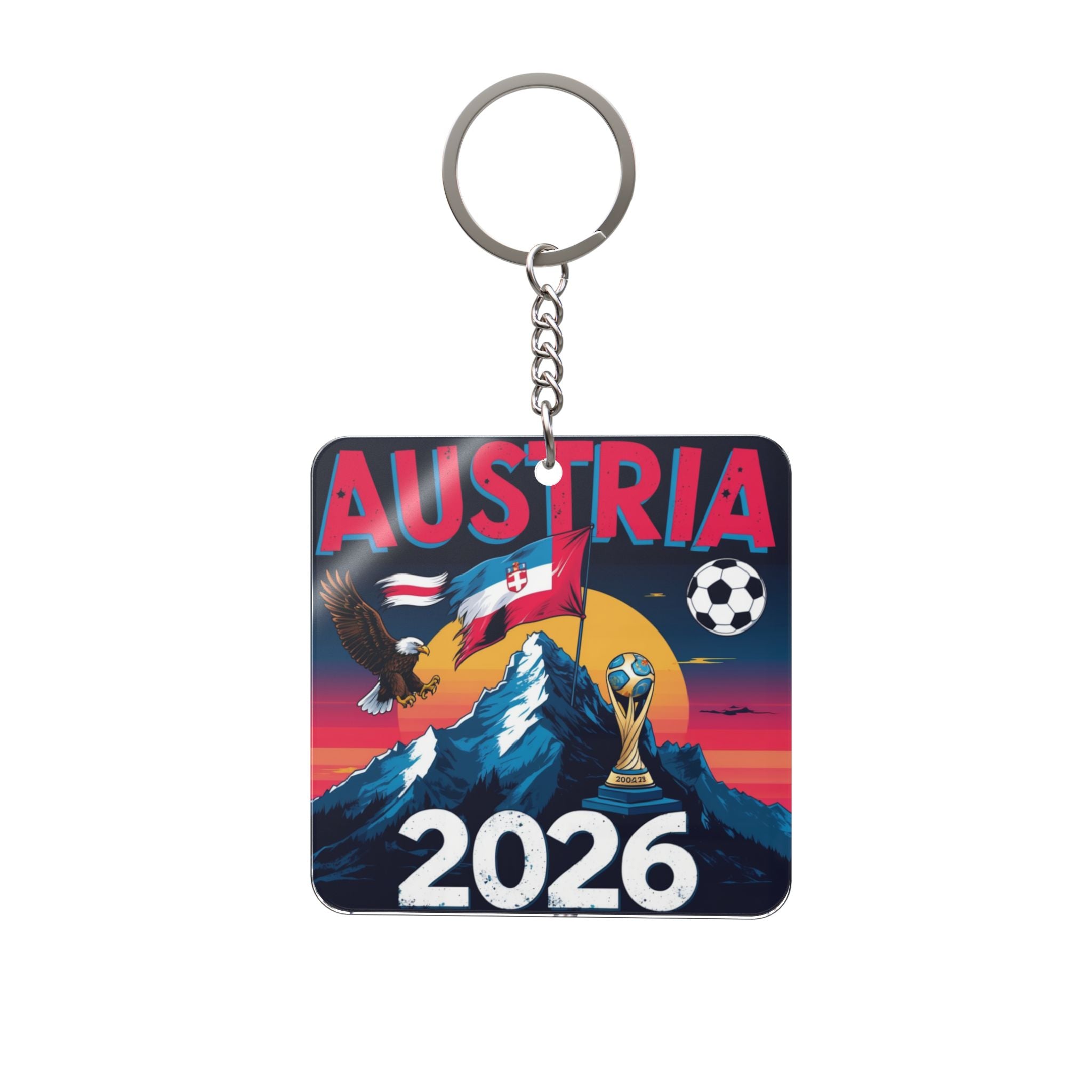 World Cup 2026 Austria Keychain Football Fan Gift Soccer Key Ring
