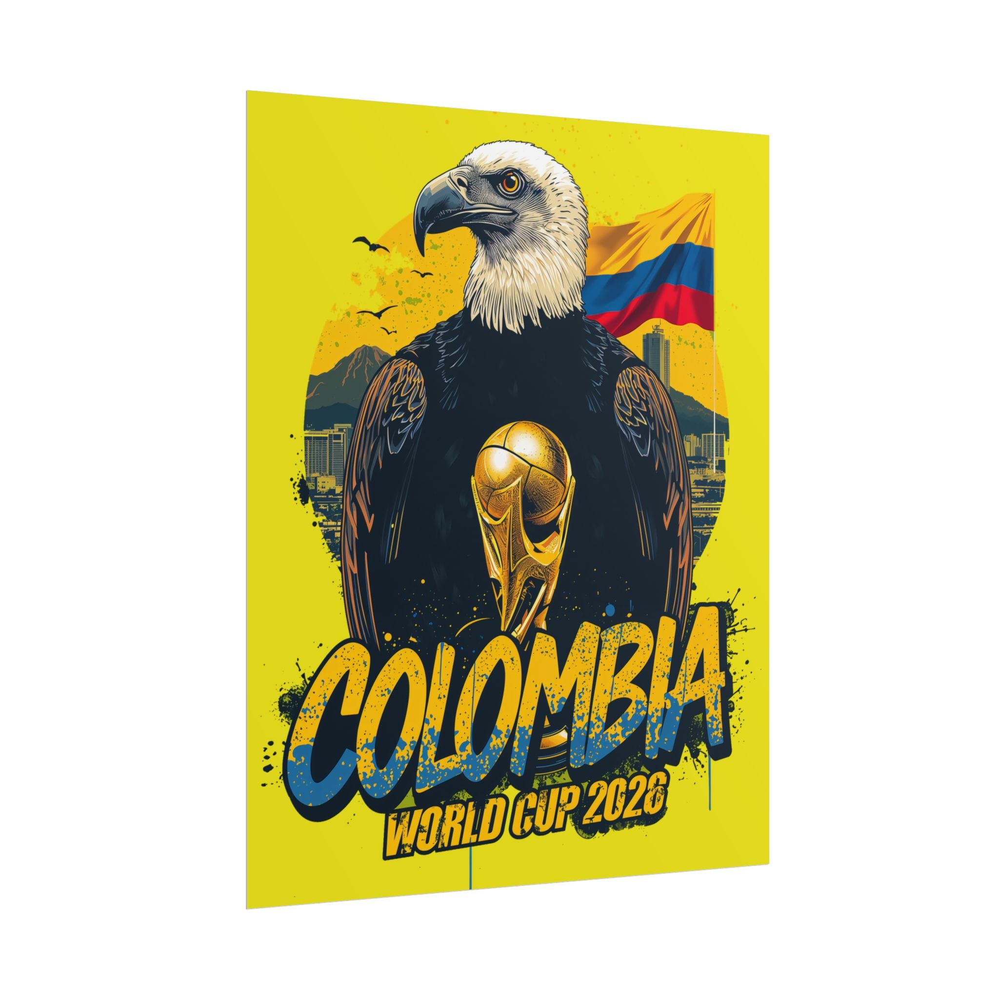Colombia Soccer Poster 2026 World Cup Los Cafeteros Wall Art Football Print