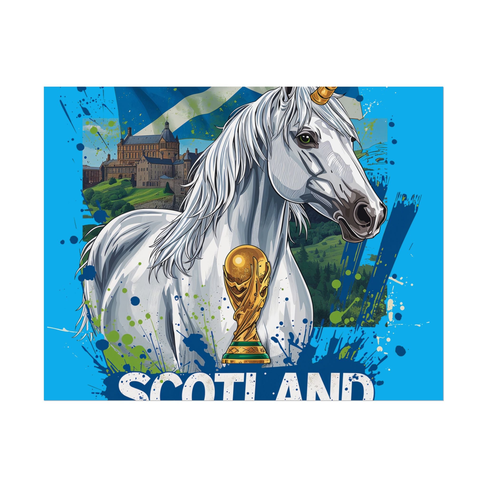 Scotland Soccer Poster 2026 World Cup Tartan Army Wall Art Football Print