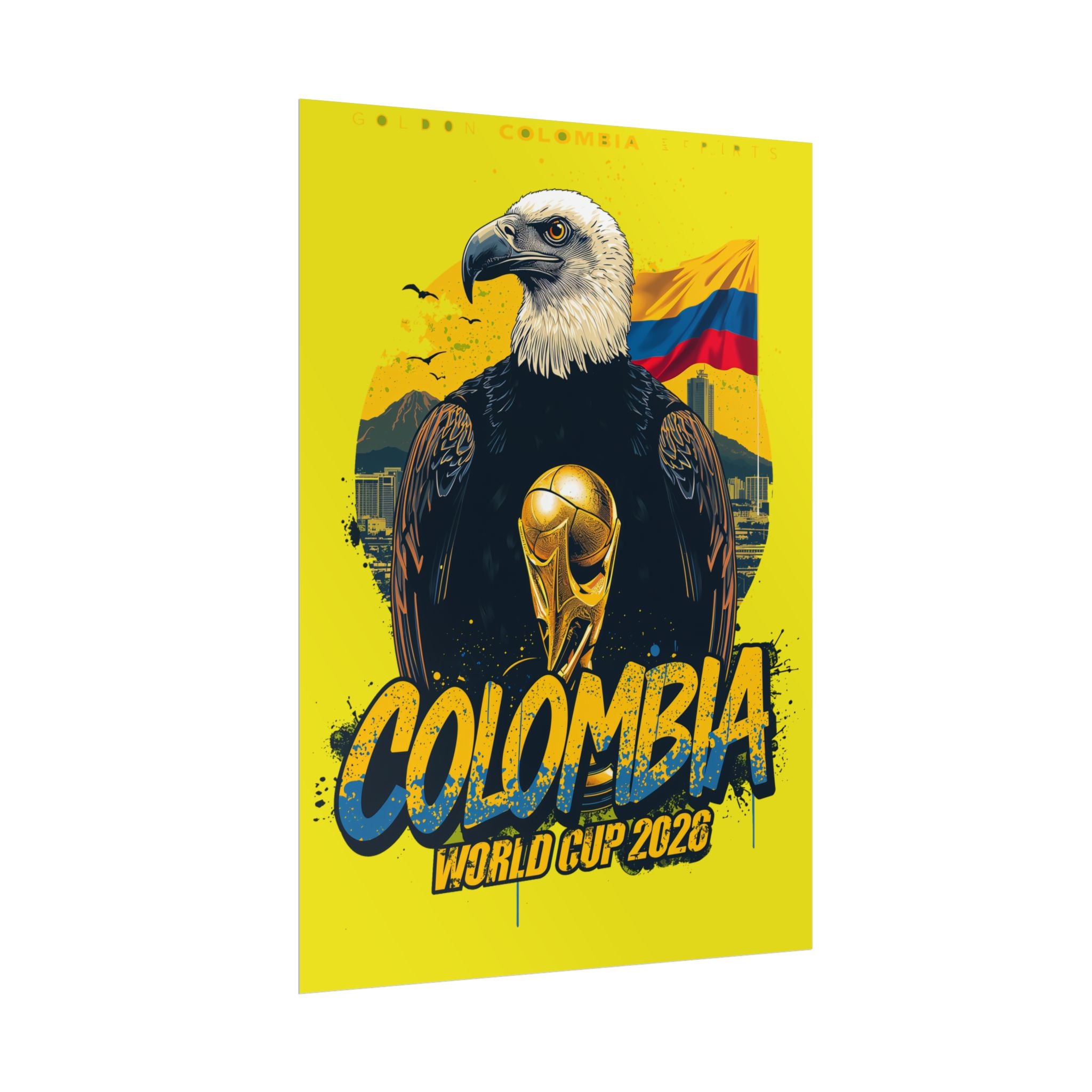 Colombia Soccer Poster 2026 World Cup Los Cafeteros Wall Art Football Print