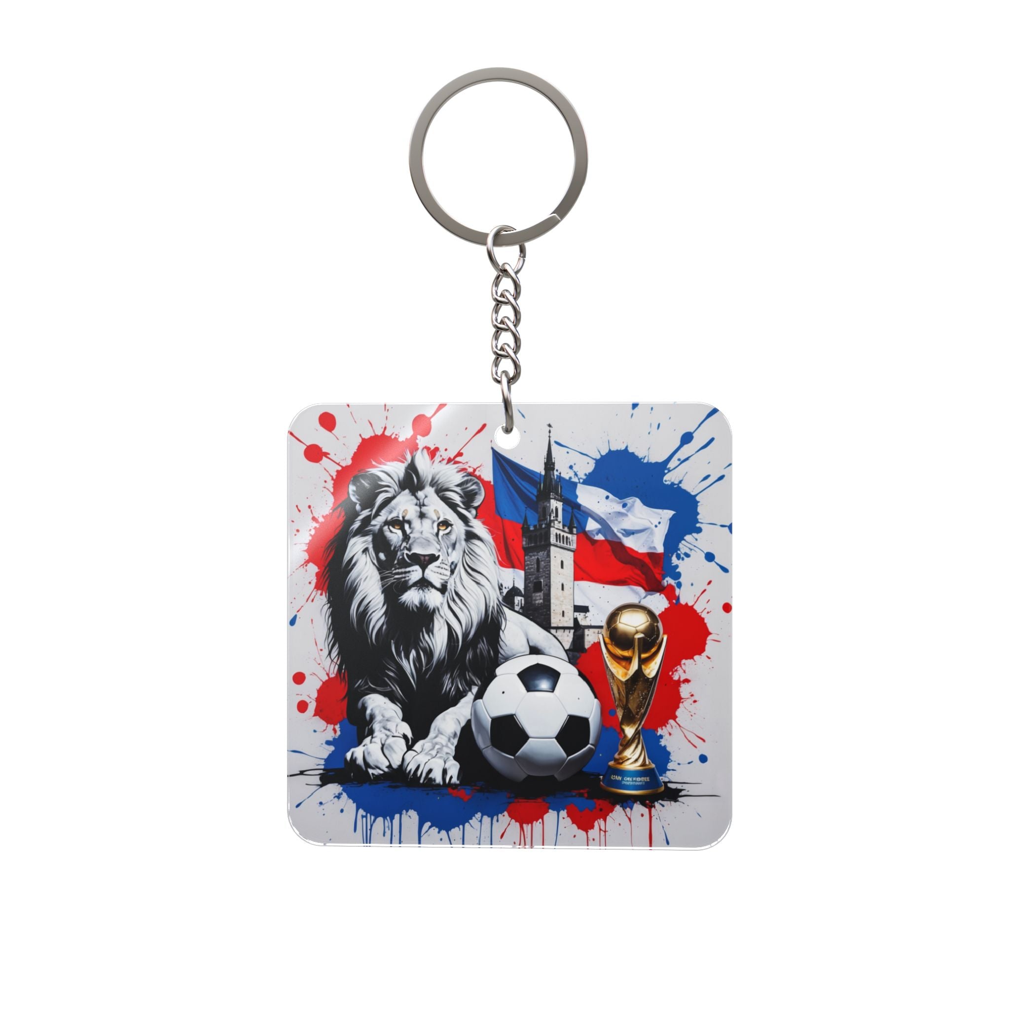 World Cup 2026 Czechia Keychain Football Fan Gift Soccer Key Ring