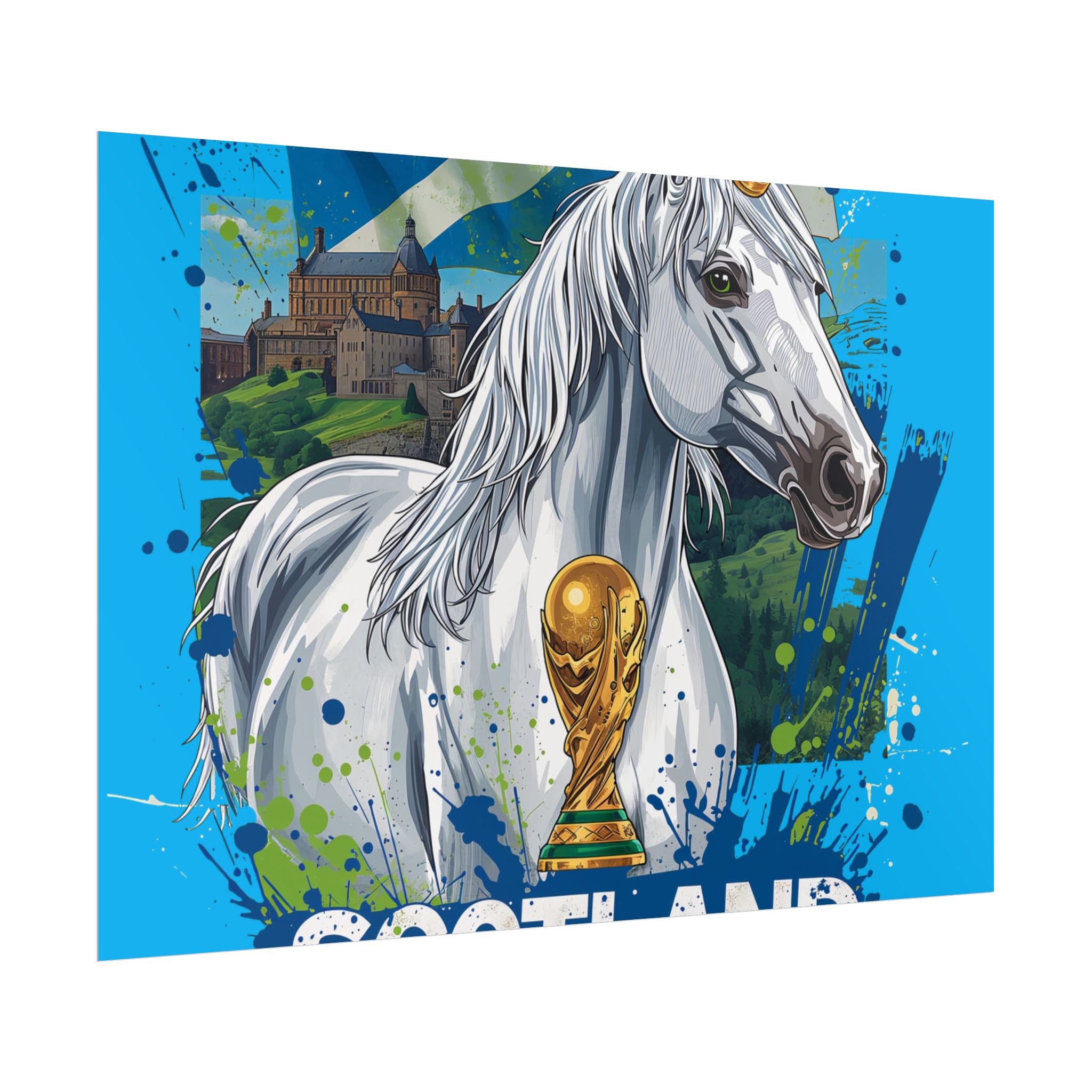 Scotland Soccer Poster 2026 World Cup Tartan Army Wall Art Football Print