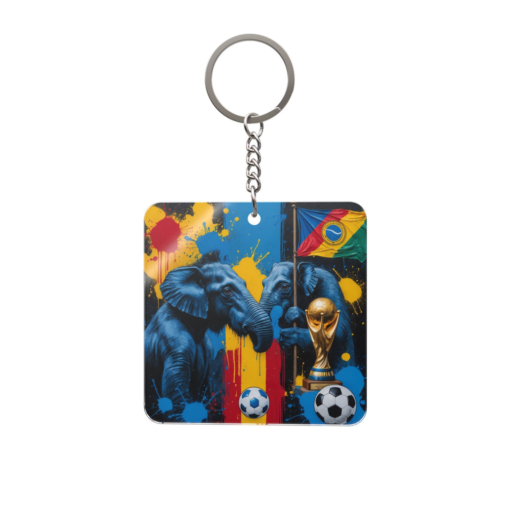 World Cup 2026 DR Congo Keychain Football Fan Gift Soccer Key Ring