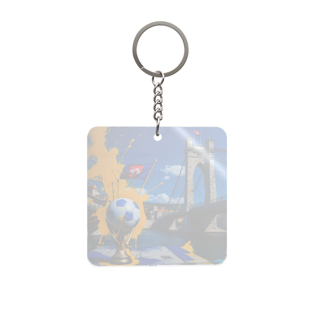 World Cup 2026 Bosnia Keychain Football Fan Gift Soccer Key Ring