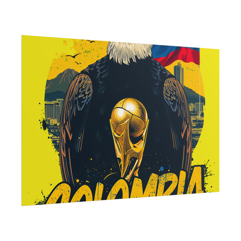 Colombia Soccer Poster 2026 World Cup Los Cafeteros Wall Art Football Print