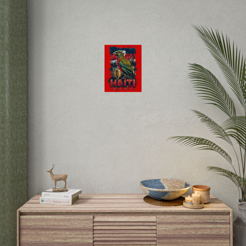 Haiti Soccer Poster 2026 World Cup Les Grenadiers Wall Art Football Print