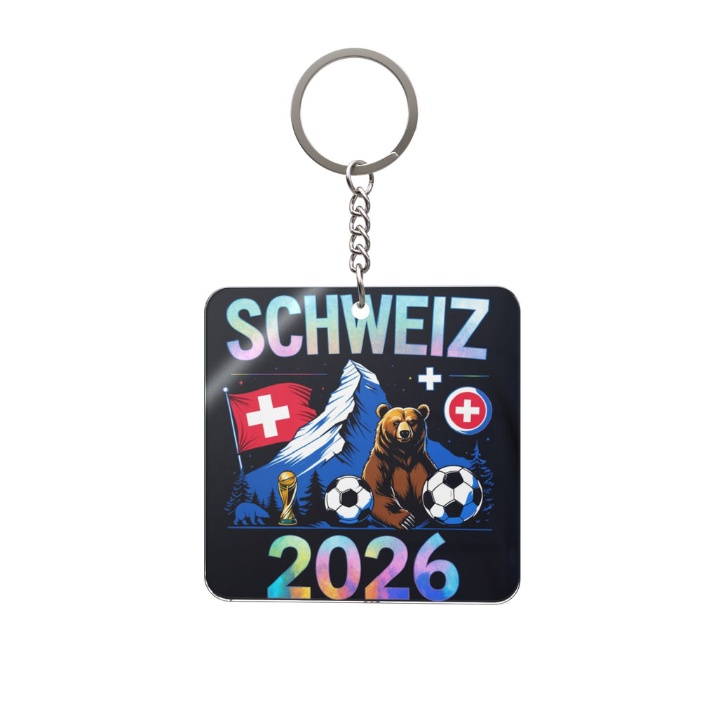 World Cup 2026 Switzerland Keychain Football Fan Gift Soccer Key Ring