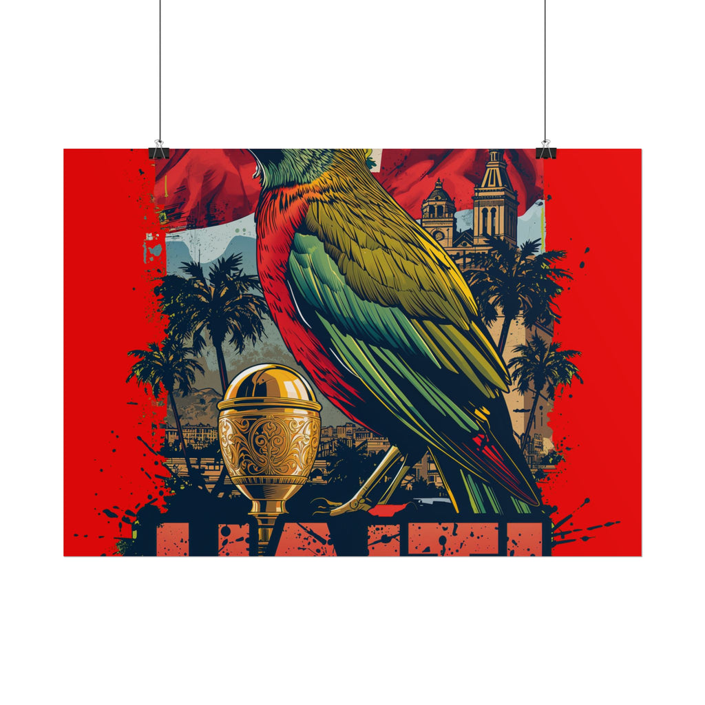 Haiti Soccer Poster 2026 World Cup Les Grenadiers Wall Art Football Print