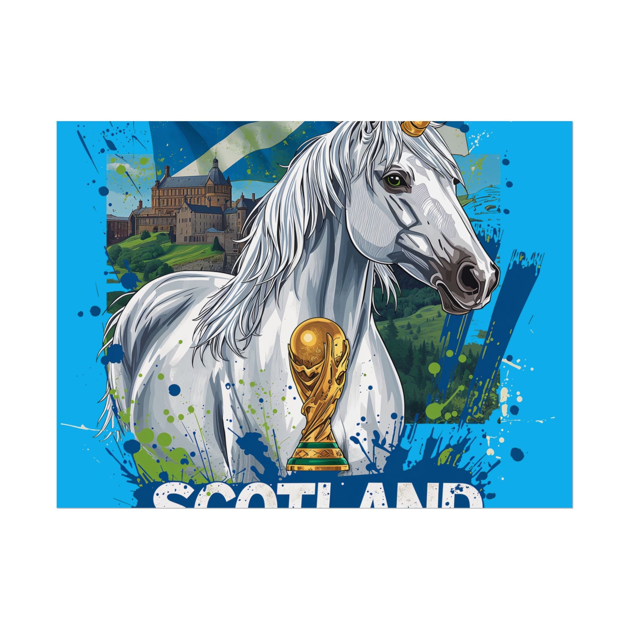 Scotland Soccer Poster 2026 World Cup Tartan Army Wall Art Football Print