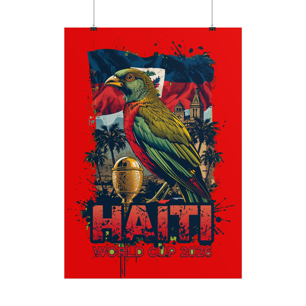 Haiti Soccer Poster 2026 World Cup Les Grenadiers Wall Art Football Print