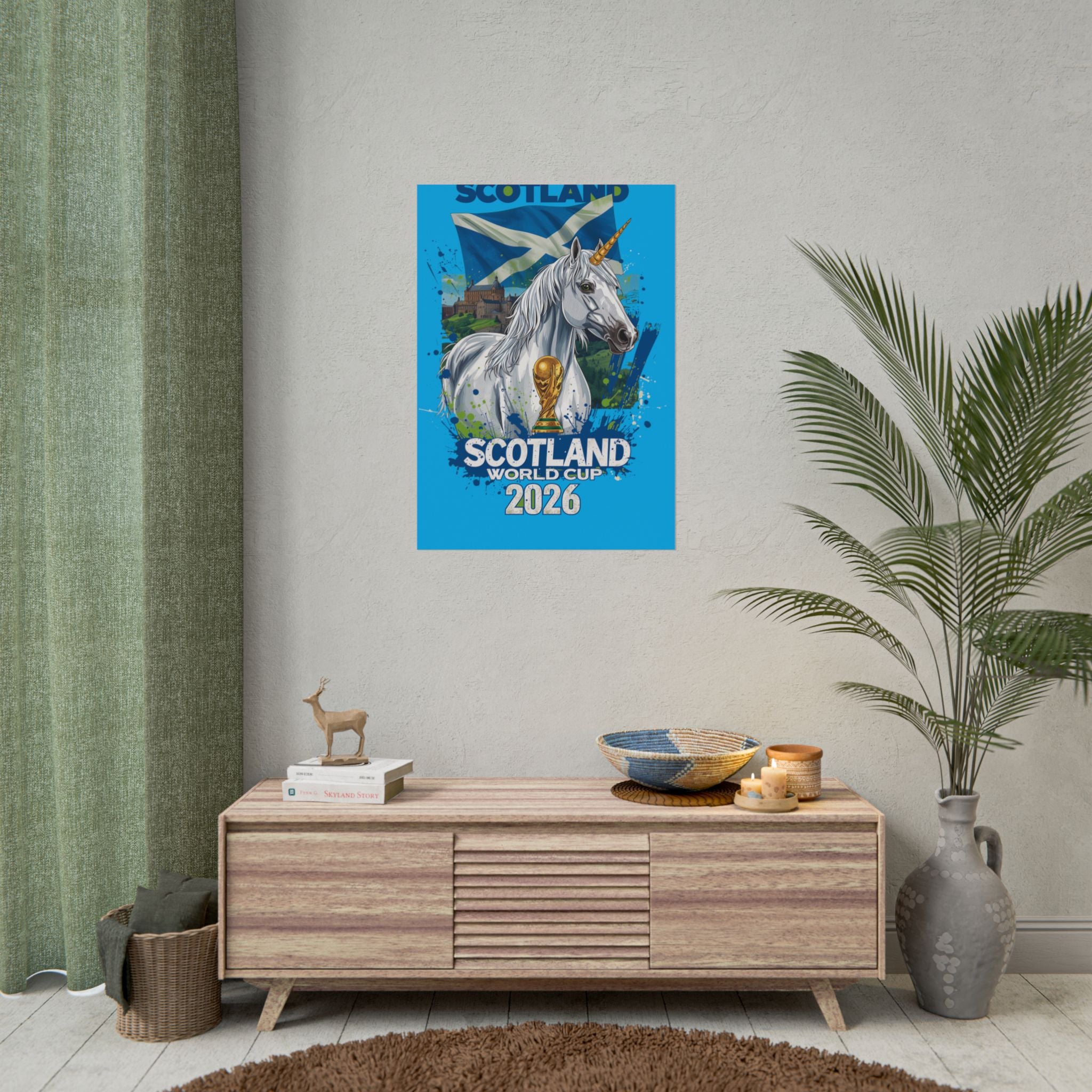 Scotland Soccer Poster 2026 World Cup Tartan Army Wall Art Football Print
