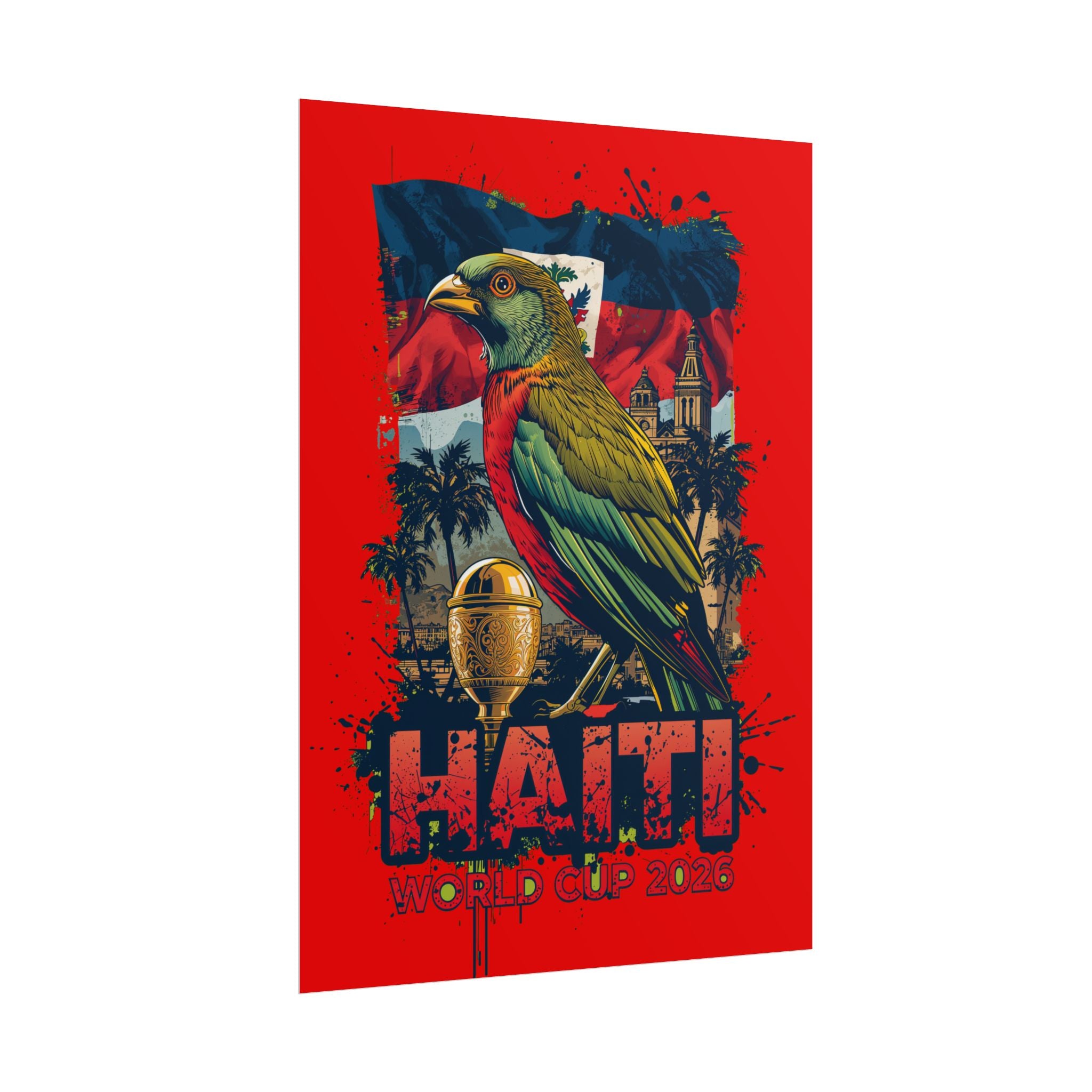 Haiti Soccer Poster 2026 World Cup Les Grenadiers Wall Art Football Print