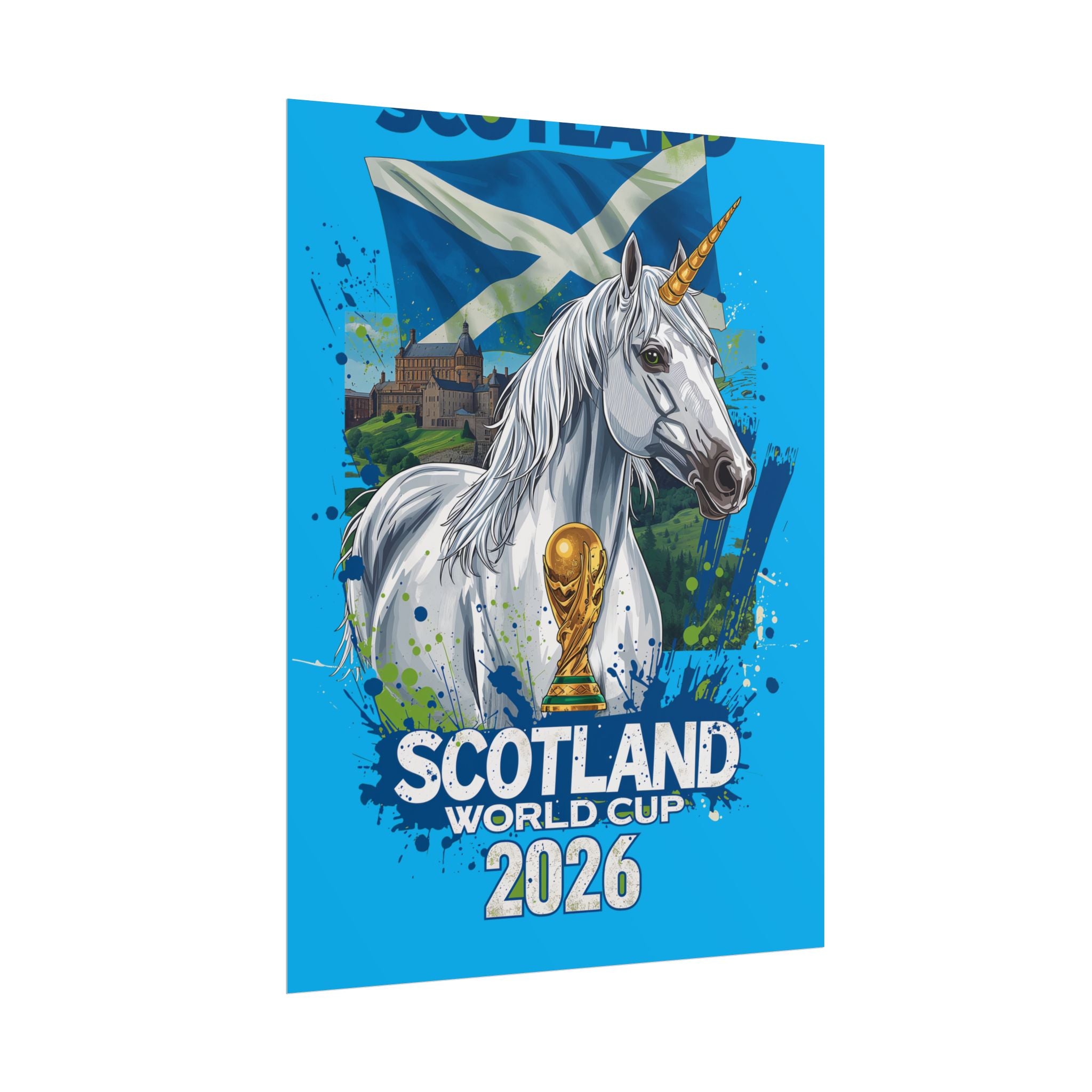 Scotland Soccer Poster 2026 World Cup Tartan Army Wall Art Football Print