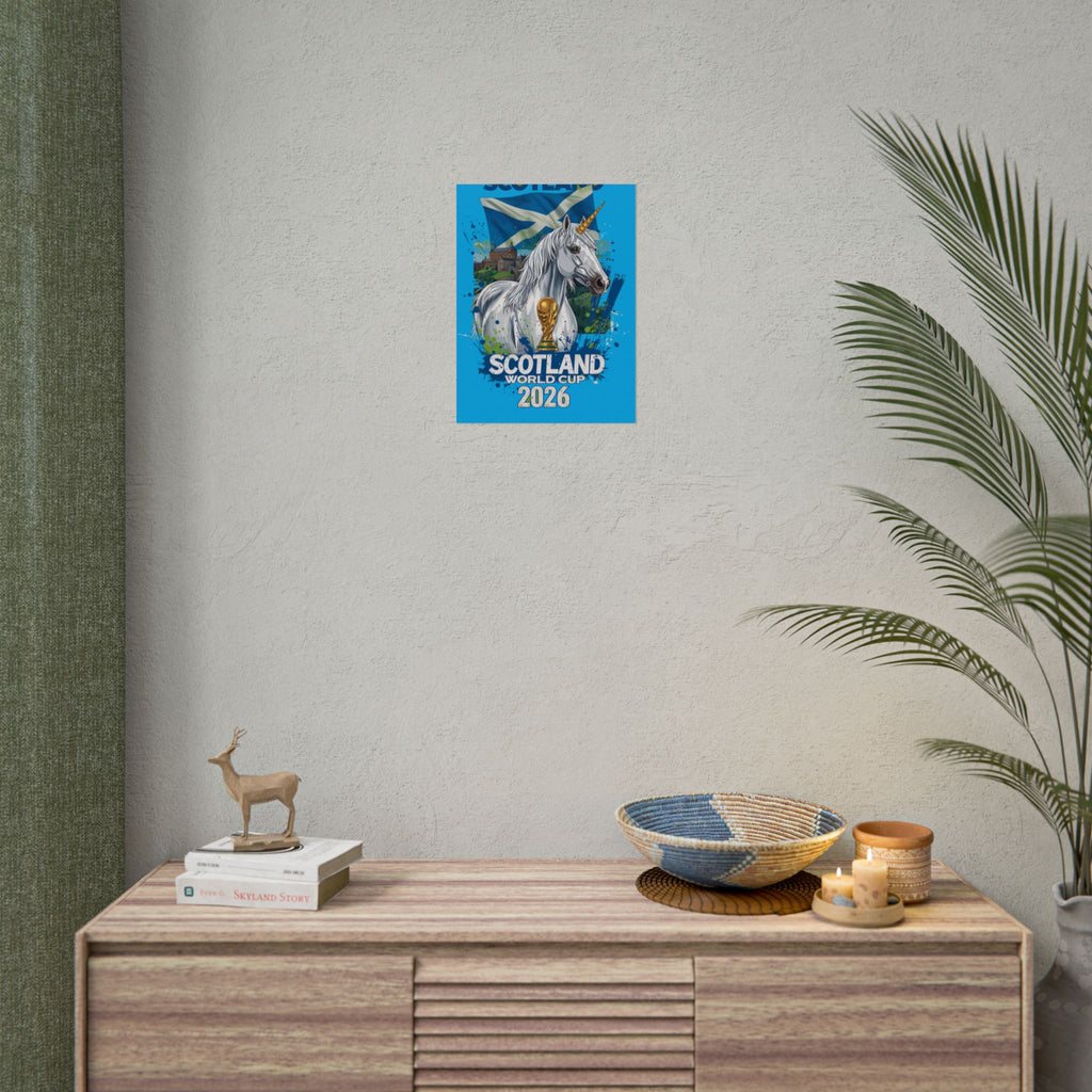 Scotland Soccer Poster 2026 World Cup Tartan Army Wall Art Football Print