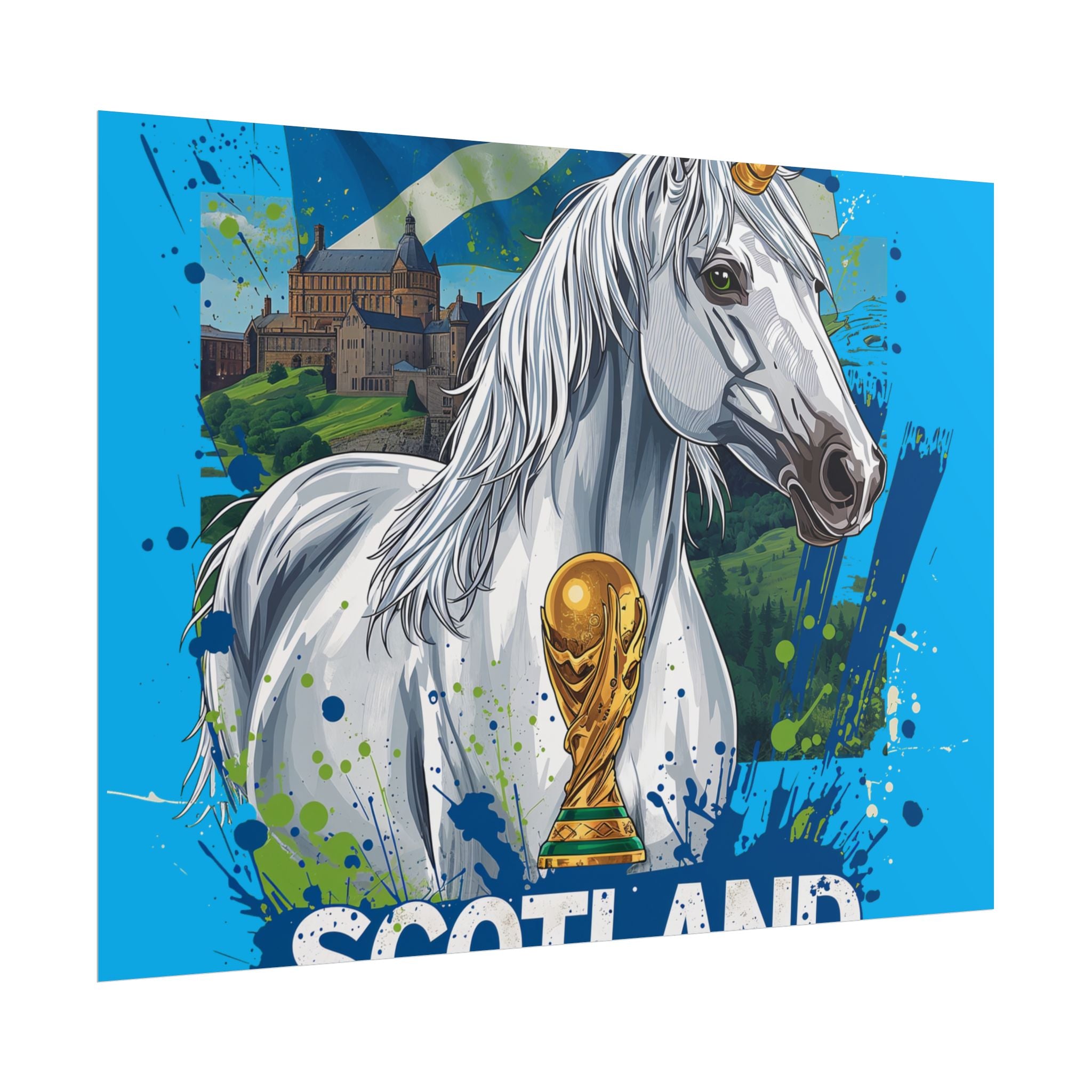 Scotland Soccer Poster 2026 World Cup Tartan Army Wall Art Football Print