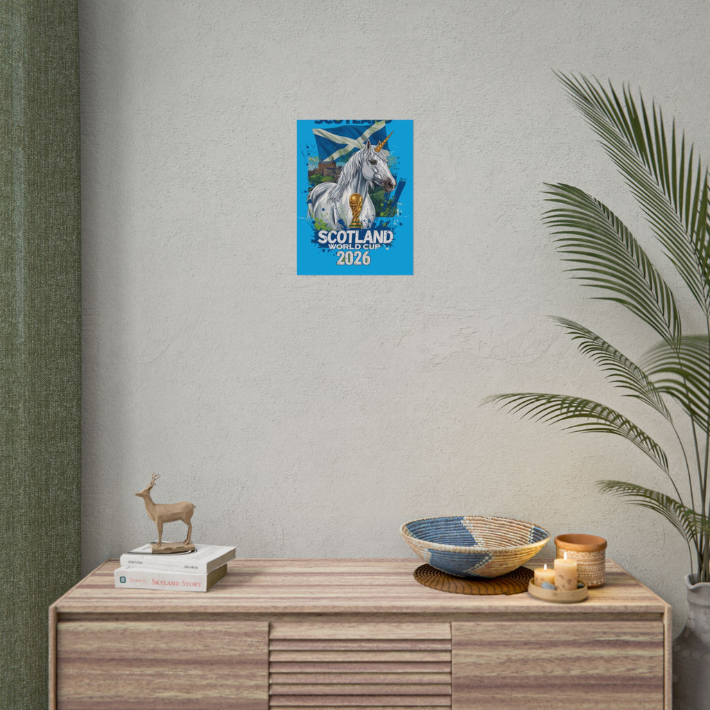 Scotland Soccer Poster 2026 World Cup Tartan Army Wall Art Football Print