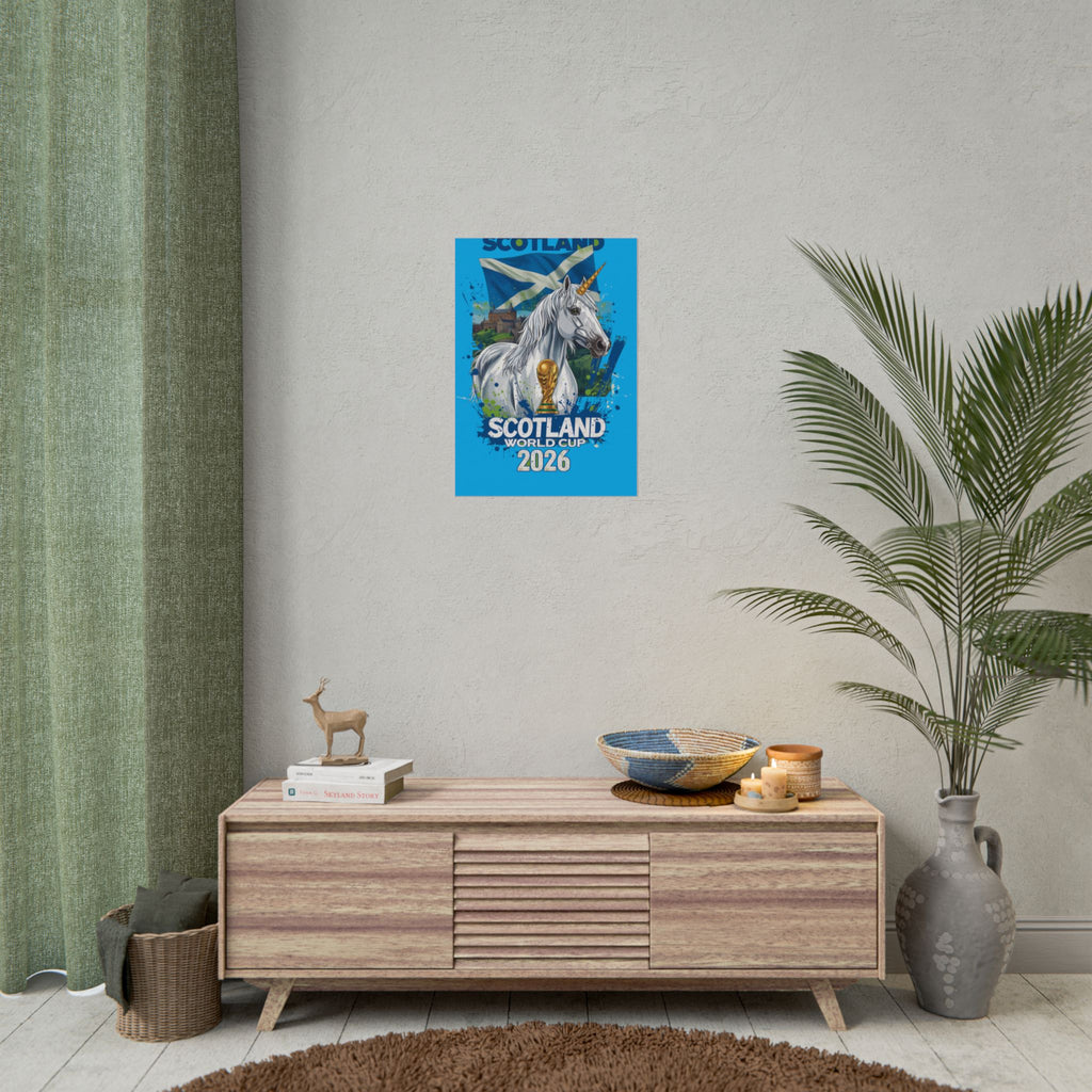Scotland Soccer Poster 2026 World Cup Tartan Army Wall Art Football Print