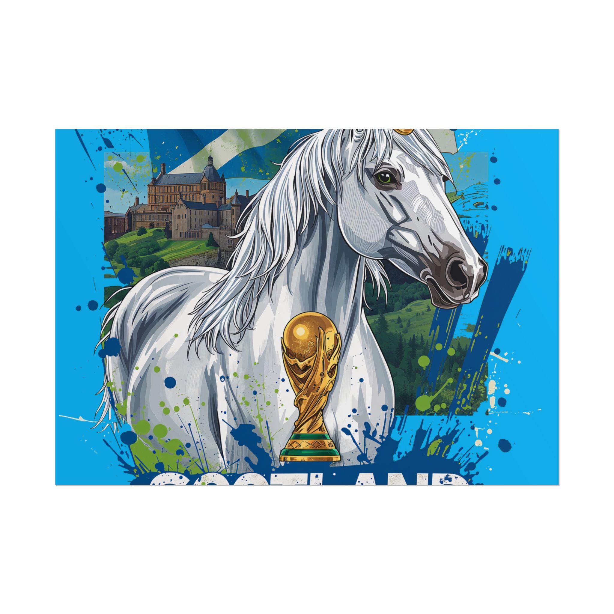 Scotland Soccer Poster 2026 World Cup Tartan Army Wall Art Football Print