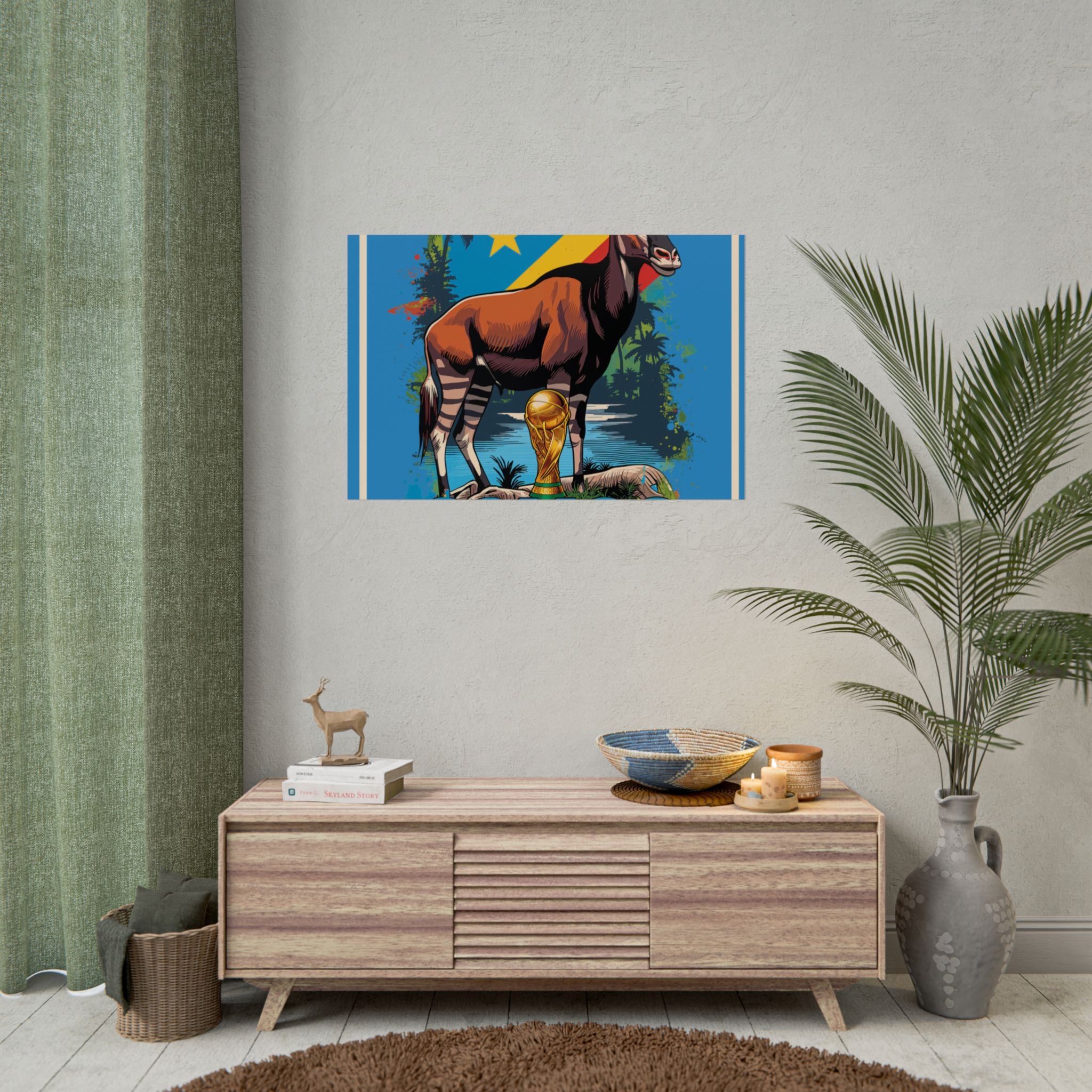 DR Congo Soccer Poster 2026 World Cup Leopards Wall Art Football Team Print