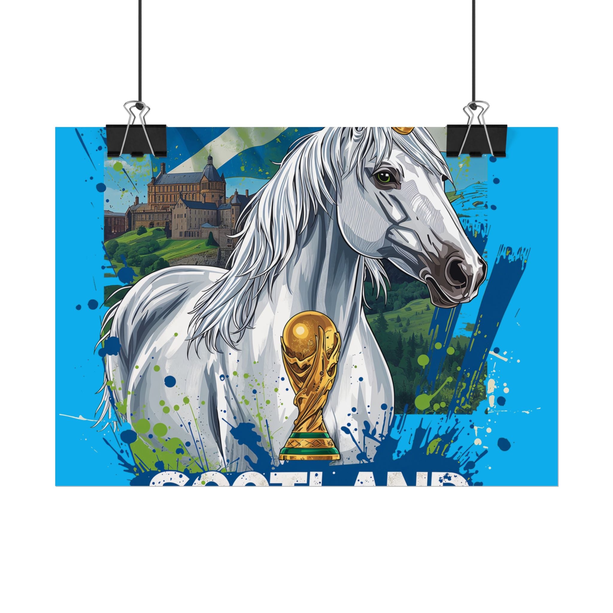 Scotland Soccer Poster 2026 World Cup Tartan Army Wall Art Football Print