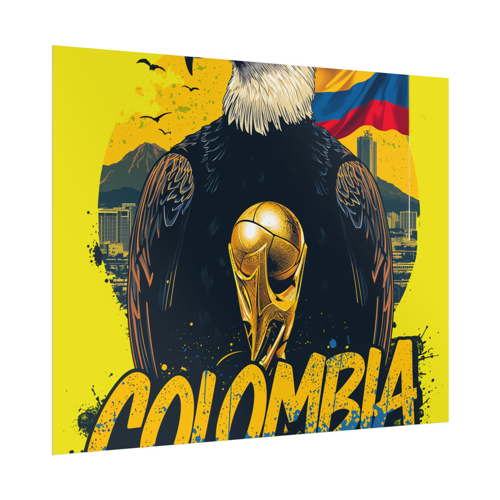 Colombia Soccer Poster 2026 World Cup Los Cafeteros Wall Art Football Print