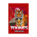 Tunisia World Cup 2026 Poster — Tiger & Trophy Rolled Poster