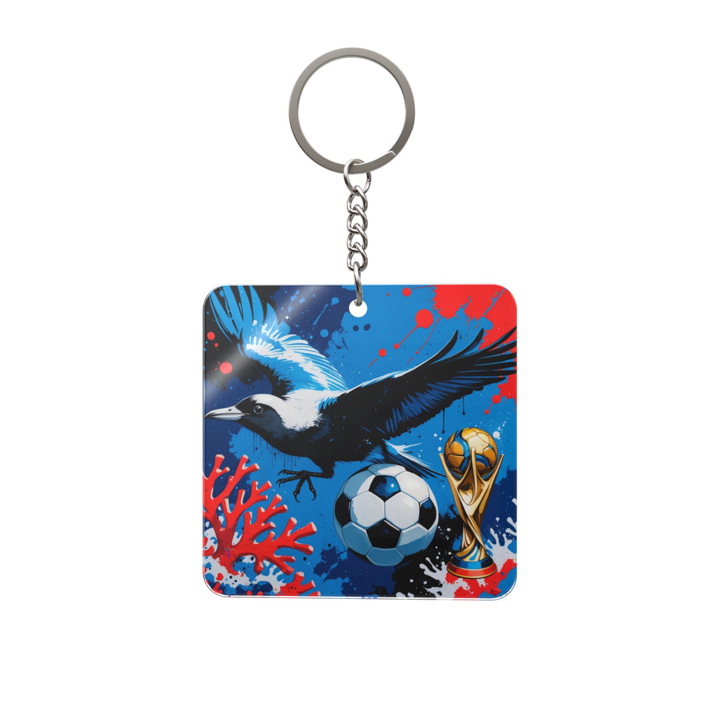 World Cup 2026 New Caledonia Keychain Football Fan Gift Soccer Key Ring