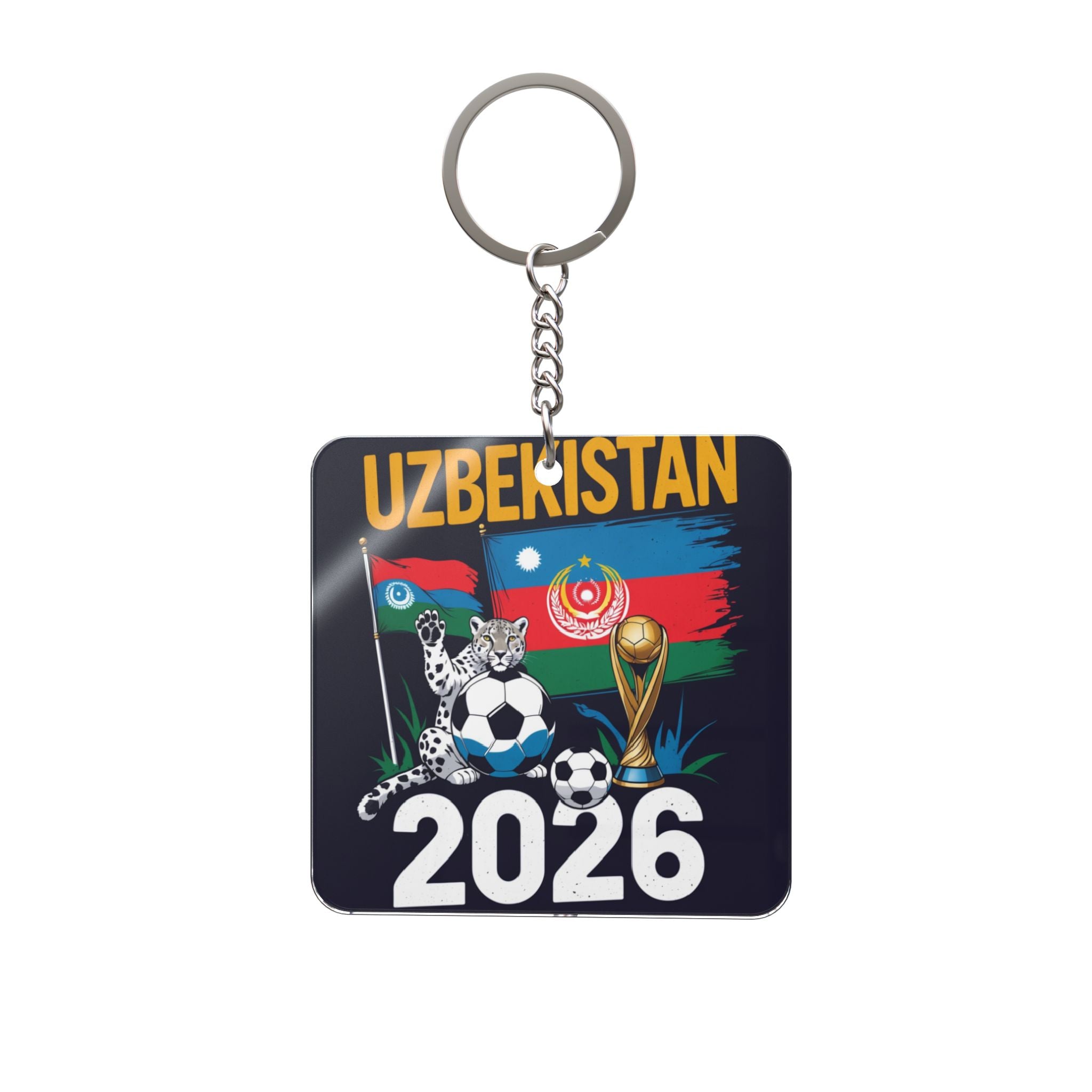 World Cup 2026 Uzbekistan Keychain Football Fan Gift Soccer Key Ring