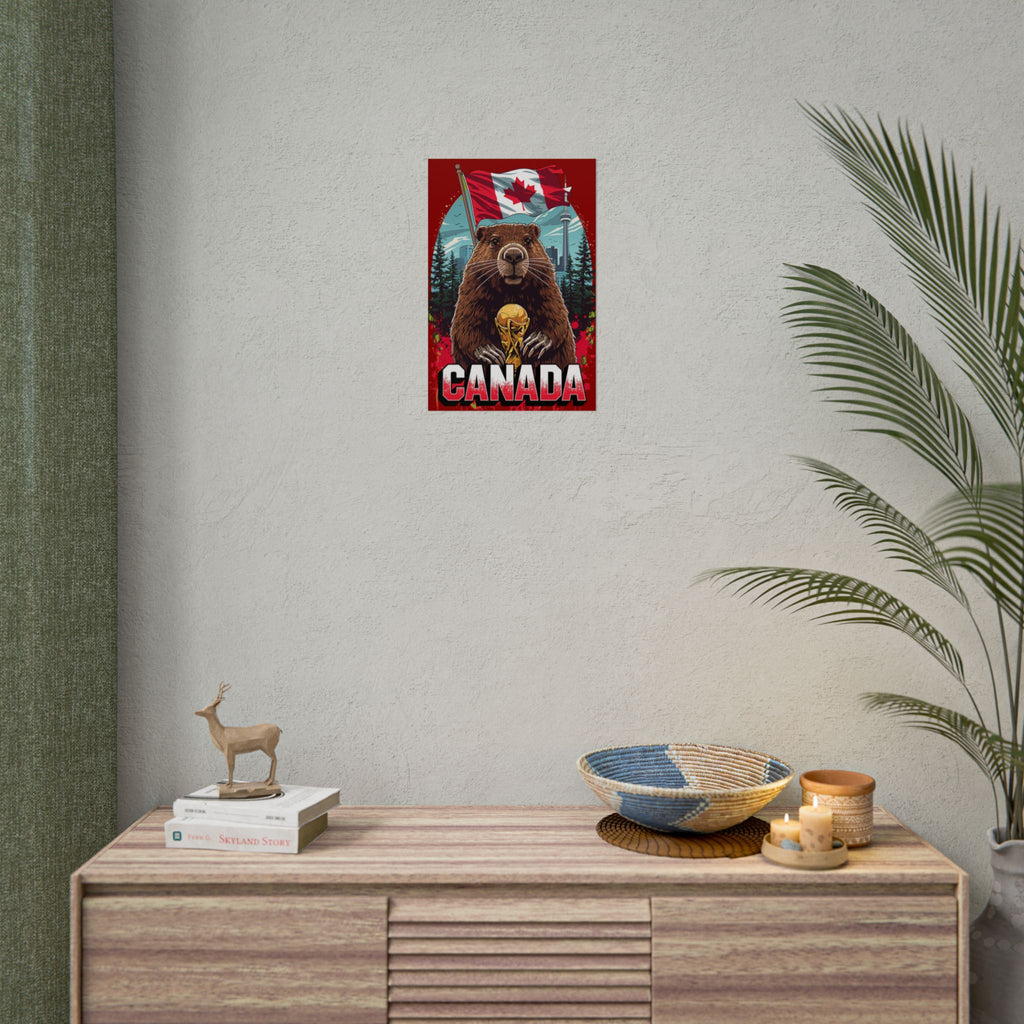 Canada Soccer Poster 2026 World Cup Wall Art Canadian Football Team Print